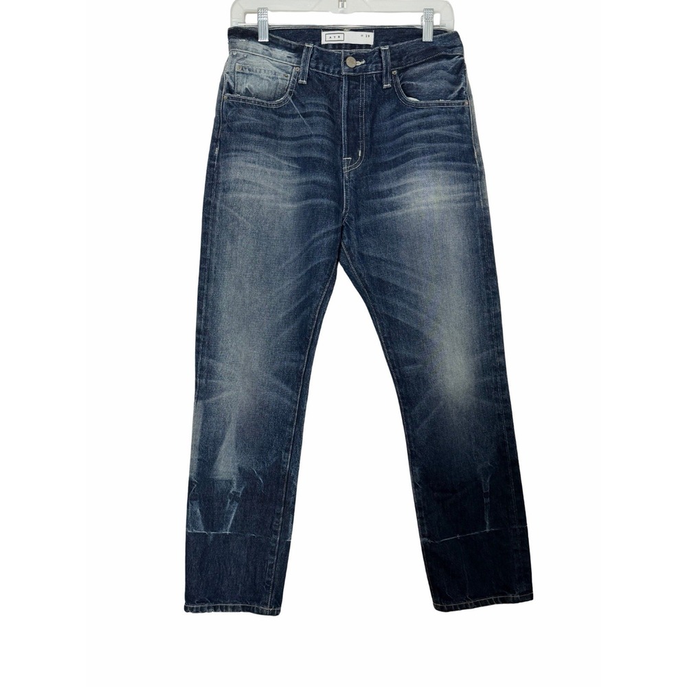 AYR The Crush Jeans Women's 29 High Rise Straight Leg Distressed Faded Denim